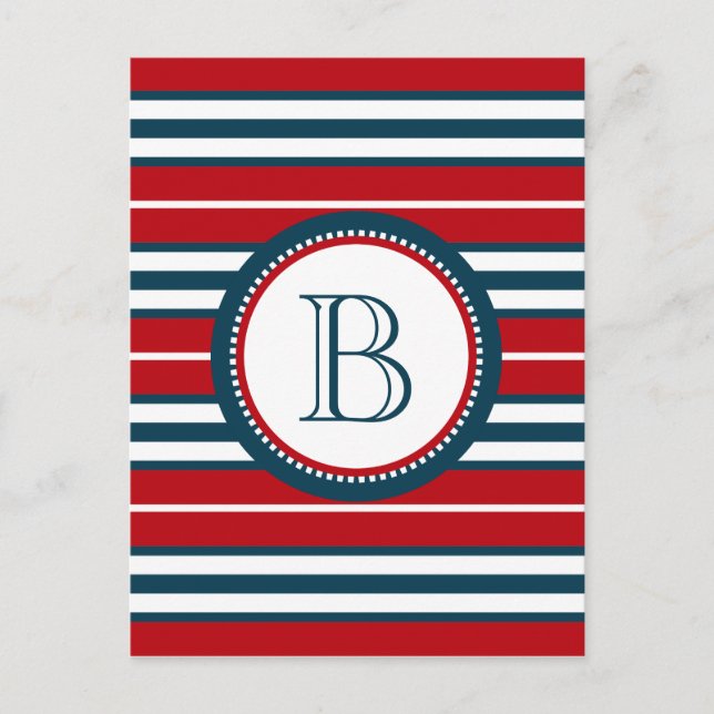 Carte Postale Monogram design (Devant)