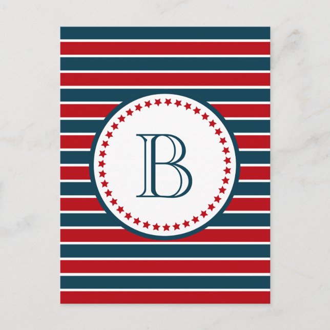 Carte Postale Monogram design (Devant)
