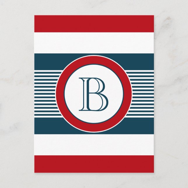 Carte Postale Monogram design (Devant)