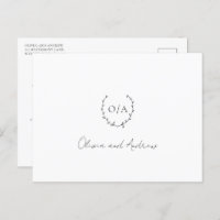 Monogramme Cimetière de couronne Élégant Merci de 