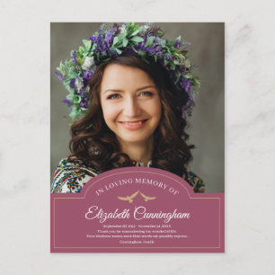 Carte Postale Monogramme commémoratif Monogramme Merci photo cla