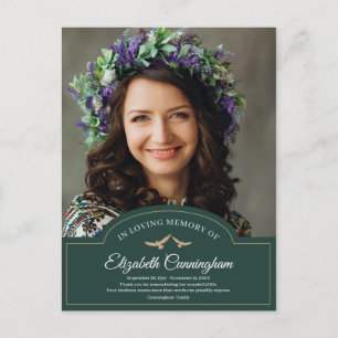 Carte Postale Monogramme commémoratif Monogramme Merci photo cla