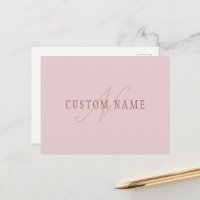 Monogramme d'aspect élégant | Or rose