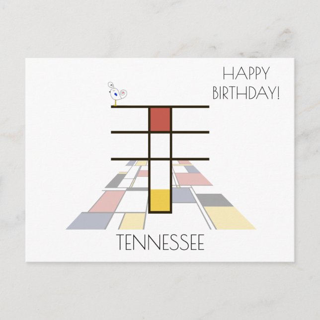 Carte Postale Monogramme de style d'art moderne. Lettre T (Devant)