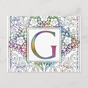 Carte Postale Monogramme G