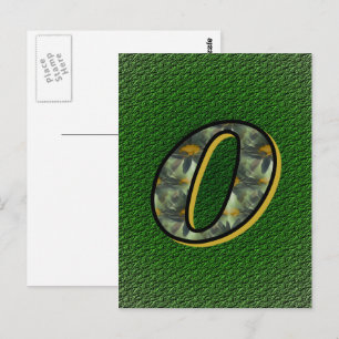 Carte Postale Monogramme Initiale O Marguerites Art Floral