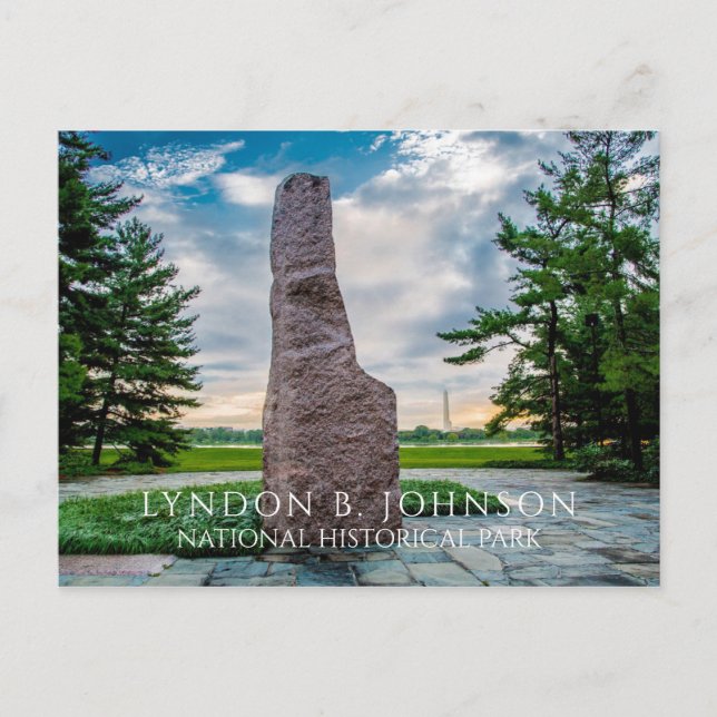 Carte Postale Monolithe Lyndon B. Johnson, bosquet commémoratif (Devant)