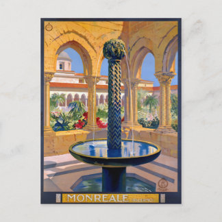 Carte Postale Monreale Palermo Italie Poster Vintage voyage