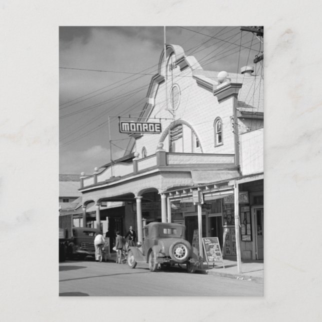 Carte Postale Monroe Cafe, Key West, années 1930 (Devant)