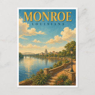 Carte Postale Monroe Louisiane Rivière Ouachita GeoSaga