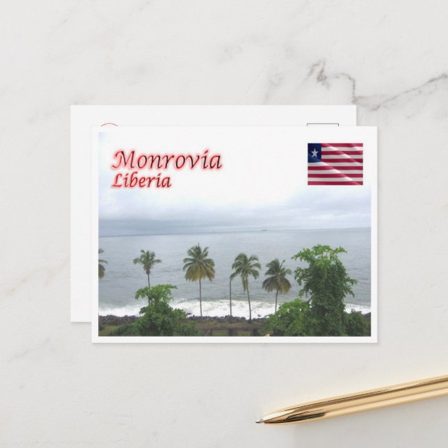 Carte Postale Monrovia - Liberia - Panorama - (Devant/Arrière en situation)