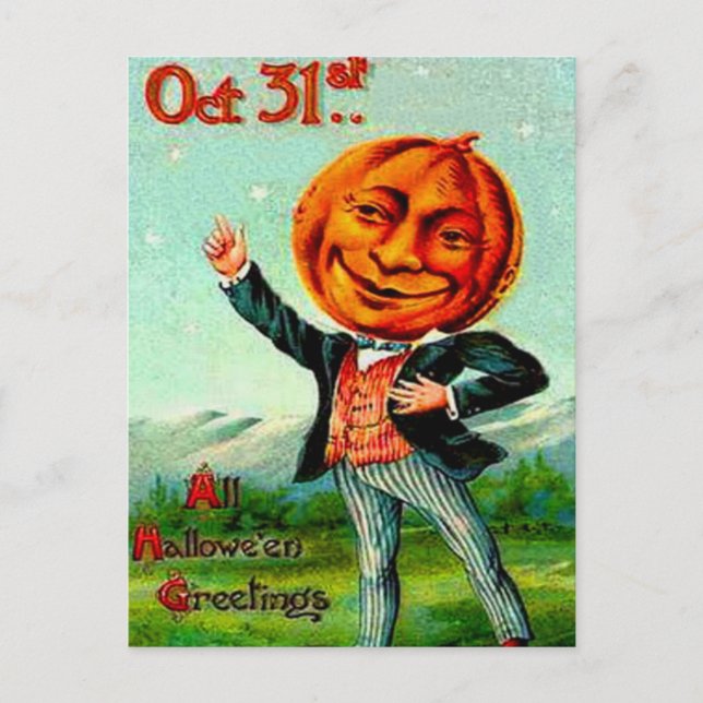 Carte Postale Monsieur Citrouille (Devant)