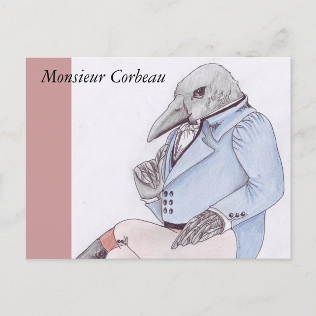 Carte postale Monsieur Corbeau (Devant)