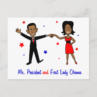 Carte Postale Monsieur le Président et Première Dame Obama