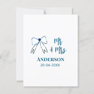 Carte Postale Monsieur & Madame ajoutent un nom date cadeau de m