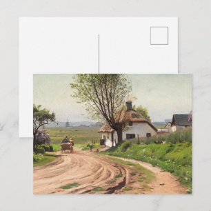 Carte Postale Monsted - Une scène sur une journée d'été