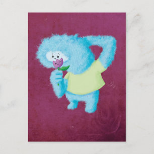 Carte Postale Monster Blue Big Furry