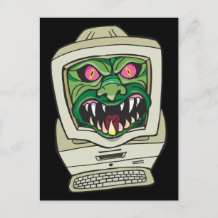 Carte Postale Monster Computer