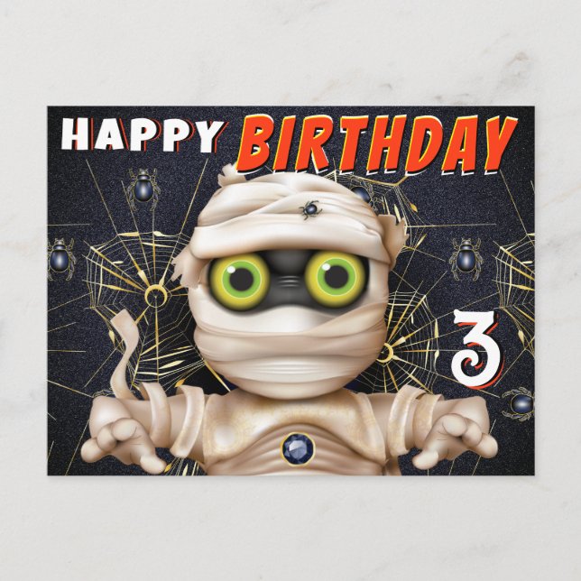 Carte Postale Monster Mummy Anniversaire de enfant (Devant)
