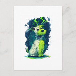 Carte Postale Monster Mutt � Chien de Halloween mignon