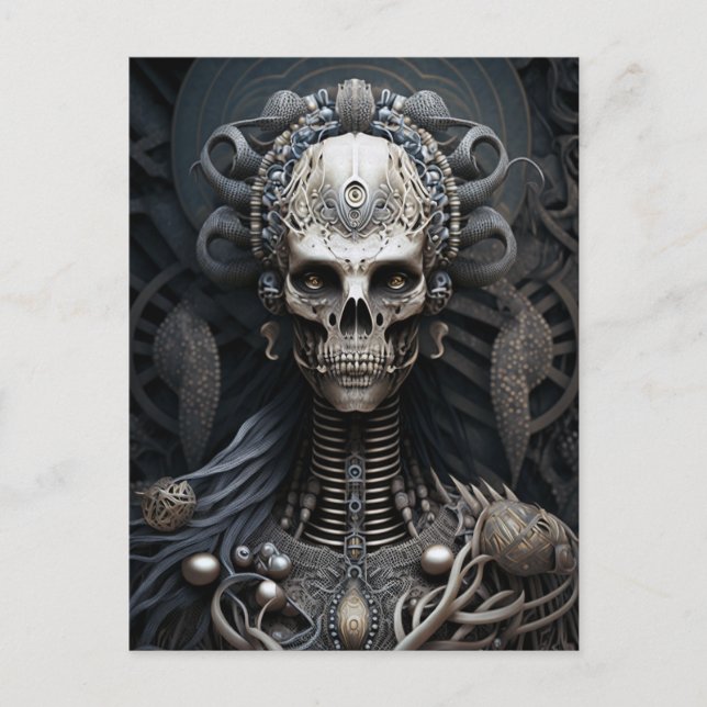 Carte postale Monster Skeleton Horreur (Devant)