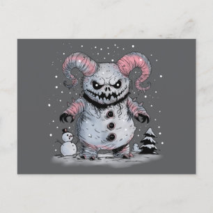 Carte Postale Monster Snowman