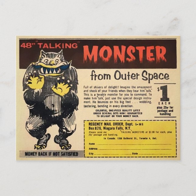 Carte postale Monster Space (Devant)