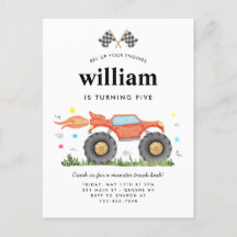 Monster Truck Bash Voiture Drapeaux de course Anni