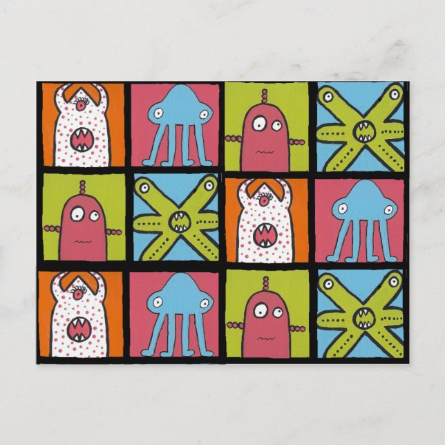 Carte Postale monsters b, monsters b, monsters b, monsters b (Devant)