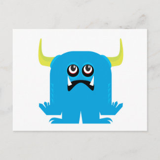Carte Postale monstre bleu