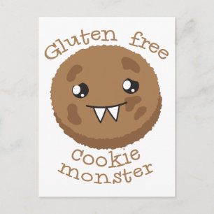 Carte Postale monstre de cookie sans gluten