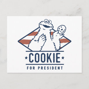 Carte Postale Monstre de cookies vintage pour le président