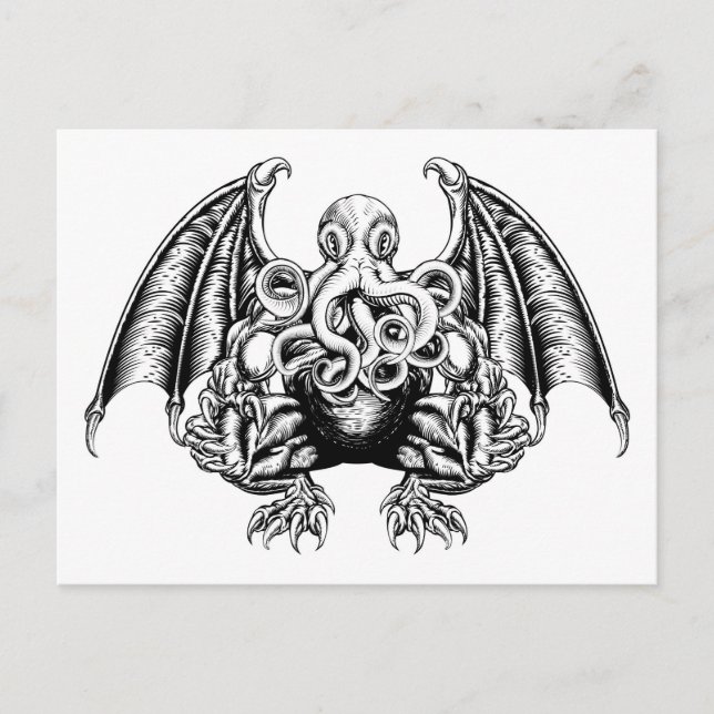 Carte Postale Monstre de Cthulhu (Devant)