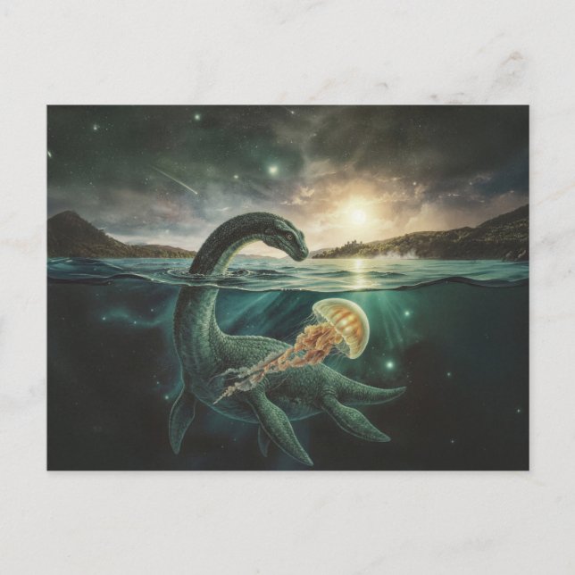 Carte Postale Monstre du Loch Ness Nessie | Folklore Écossais (Devant)