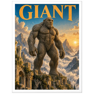 Carte Postale Monstre Fantastique Géant Gothique