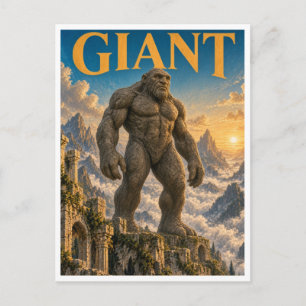 Carte Postale Monstre Fantastique Géant Gothique