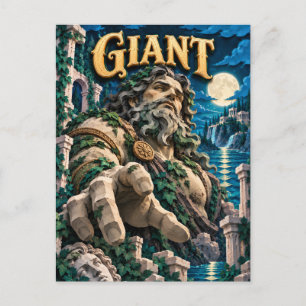 Carte Postale Monstre Géant à Découpe de Papier