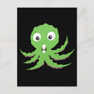 Carte Postale Monstre Mer Vert