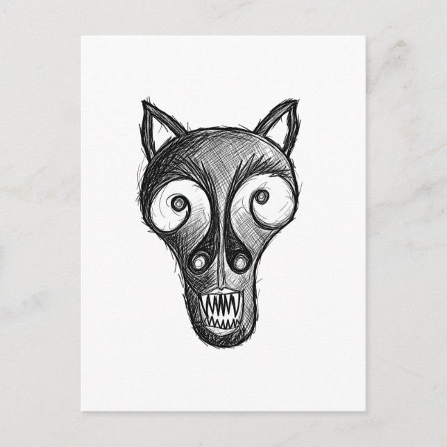 Carte Postale Monstre sombre (Devant)