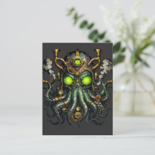 Carte Postale monstre Steampunk Cthulhu