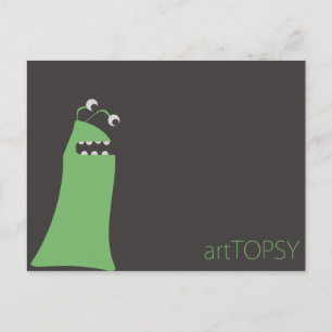 Carte Postale Monstre vert