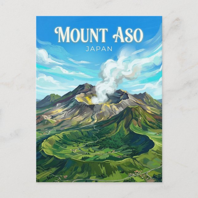 Carte Postale Mont Aso Japon (Devant)