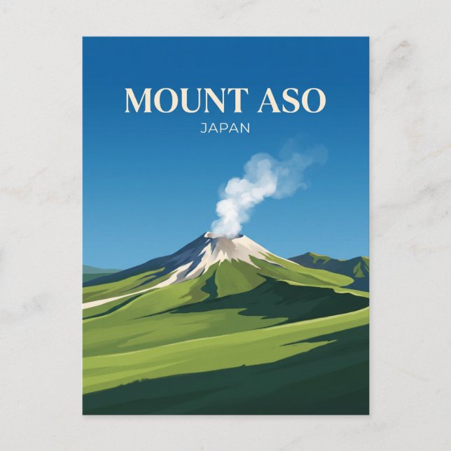Carte Postale Mont Aso Japon (Devant)