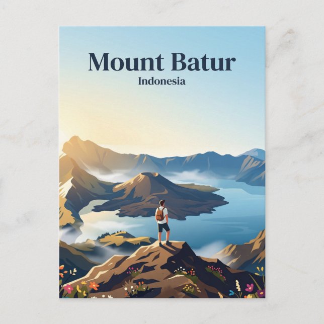 Carte Postale Mont Batur Indonésie (Devant)
