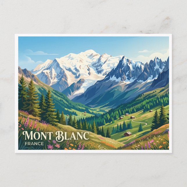 Carte Postale Mont Blanc Chamonix France (Devant)