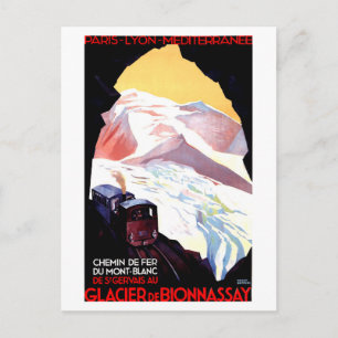Carte Postale Mont Blanc, montagne France, voyage ferroviaire vi