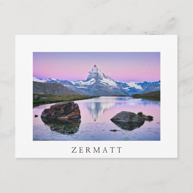 Carte Postale Mont Cervin en Zermatt, Suisse (Devant)