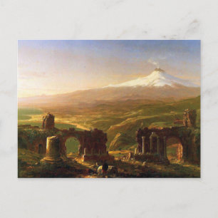 Carte Postale Mont Etna depuis Taormina, ruines volcaniques