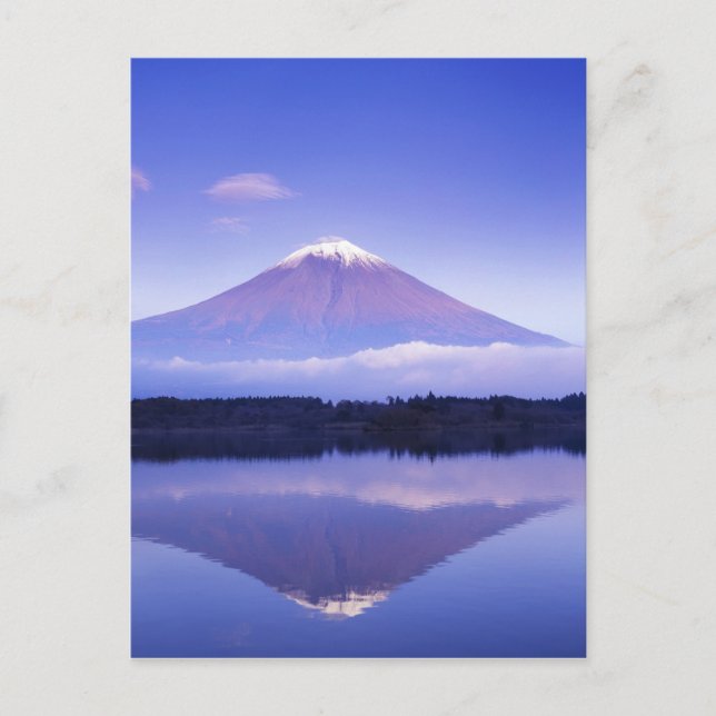 Carte Postale Mont Fuji avec nuage lenticulaire, lac Motosu, (Devant)