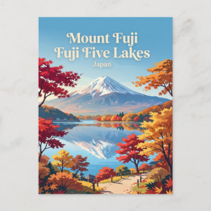 Carte Postale Mont Fuji, Fuji Five Lakes Japon